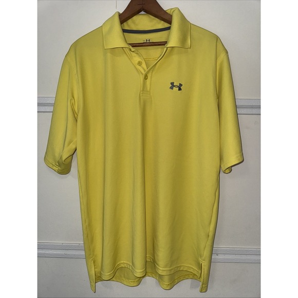 Under Armour Men's Polo Shirt‎ Yellow Medium - Picture 1 of 7